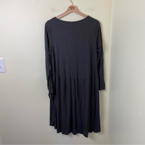 Eileen Fisher Long Sleeve Stretch Dress in Gray SIZE MEDIUM - Picture 5 of 10